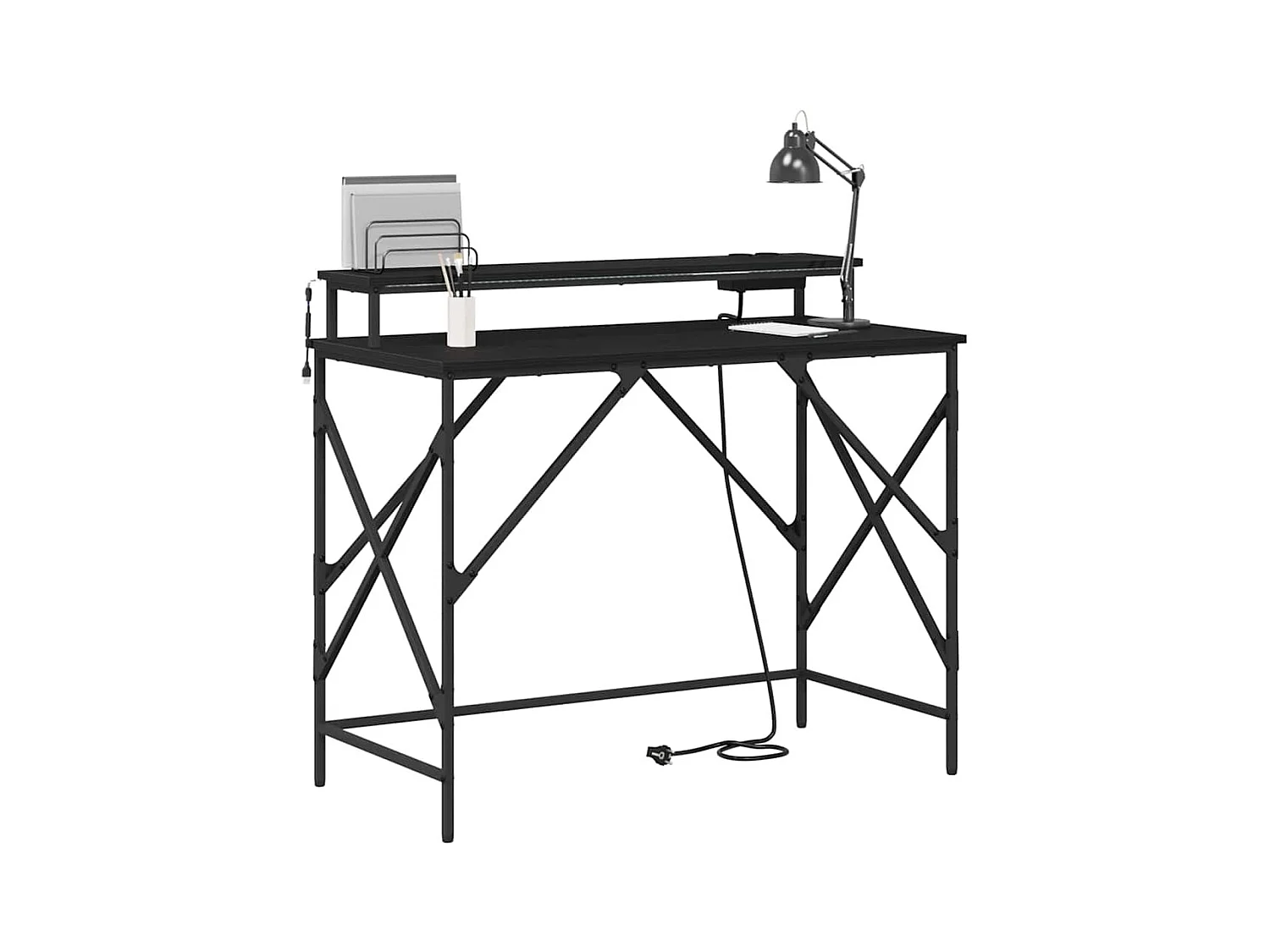 Bureau Chêne noir 100 x 50 x 86.5 cm Bois d'ingénierie