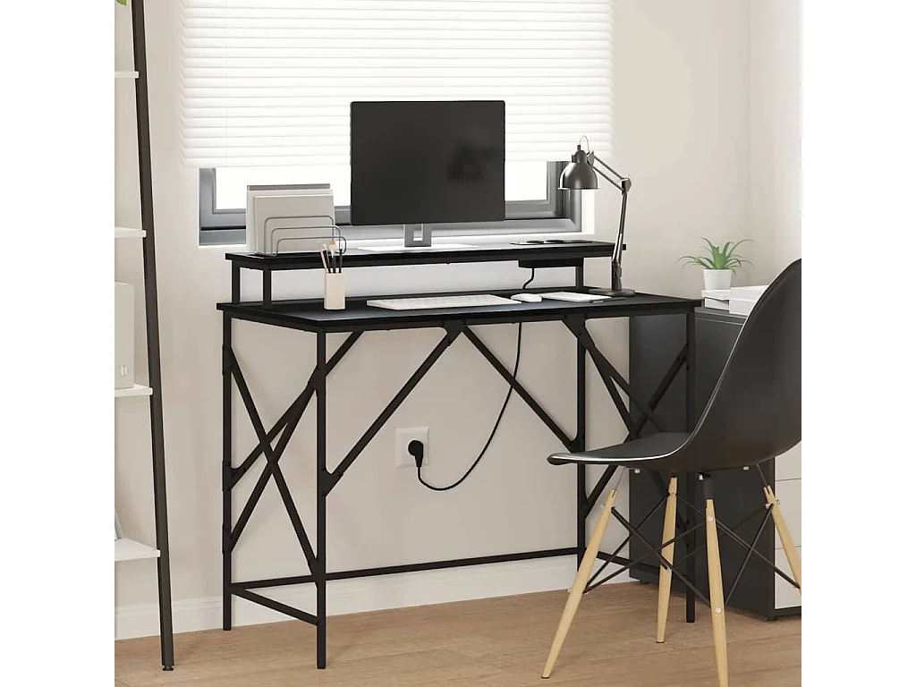 Bureau Chêne noir 100 x 50 x 86.5 cm Bois d'ingénierie