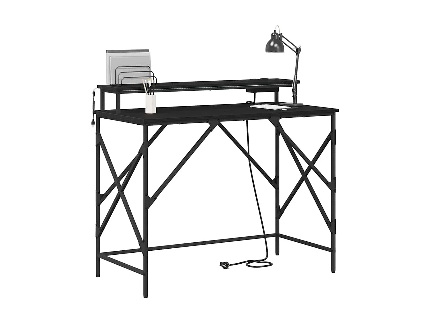 Bureau Chêne noir 100 x 50 x 86.5 cm Bois d'ingénierie