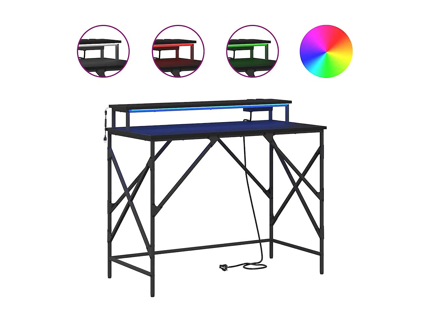 Bureau Chêne noir 100 x 50 x 86.5 cm Bois d'ingénierie