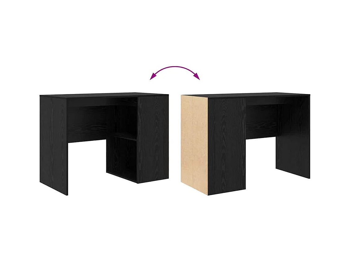 Bureau Chêne noir 102 x 50 x 75 cm Bois d'ingénierie