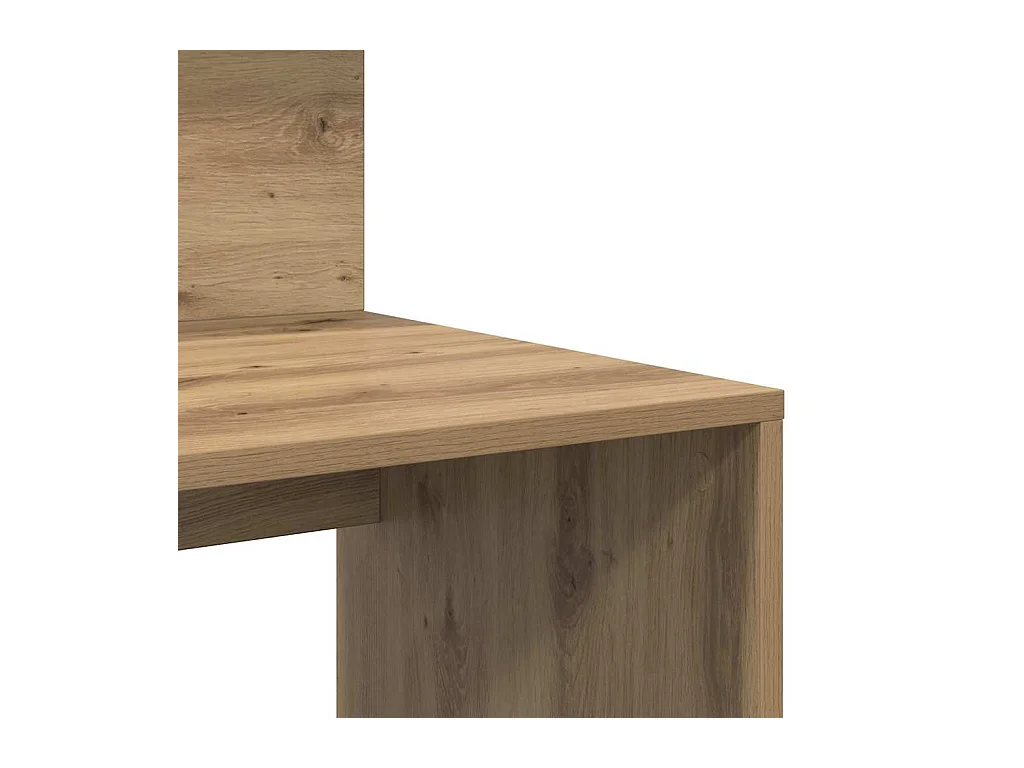 Scrivania con contenitore, rovere lavorato a mano, 90 x 48 x 101,5 cm