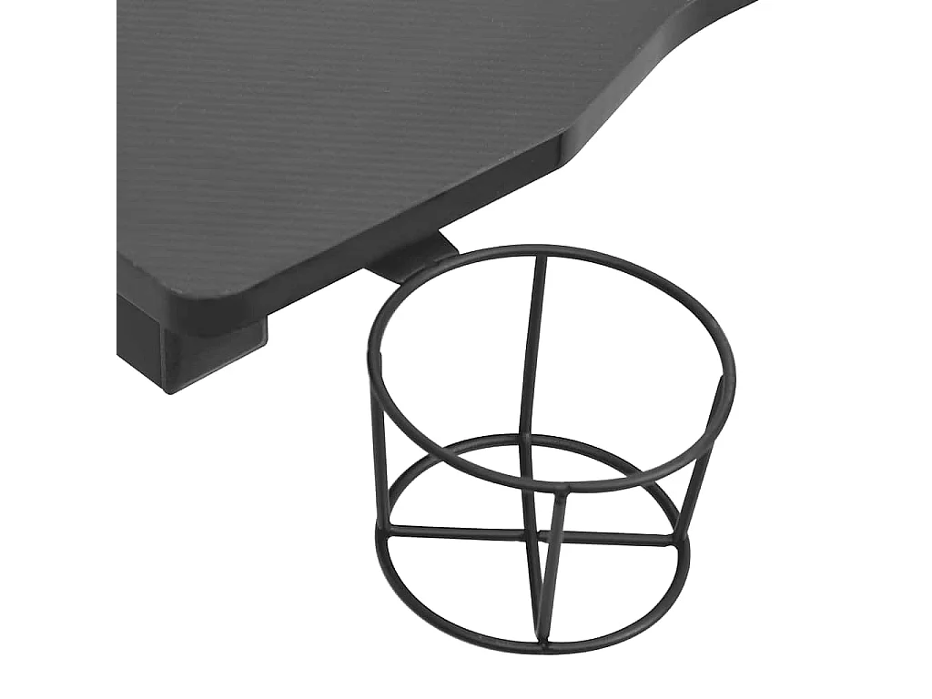 Y-vormig LED gamingbureau zwart 90x60x75 cm