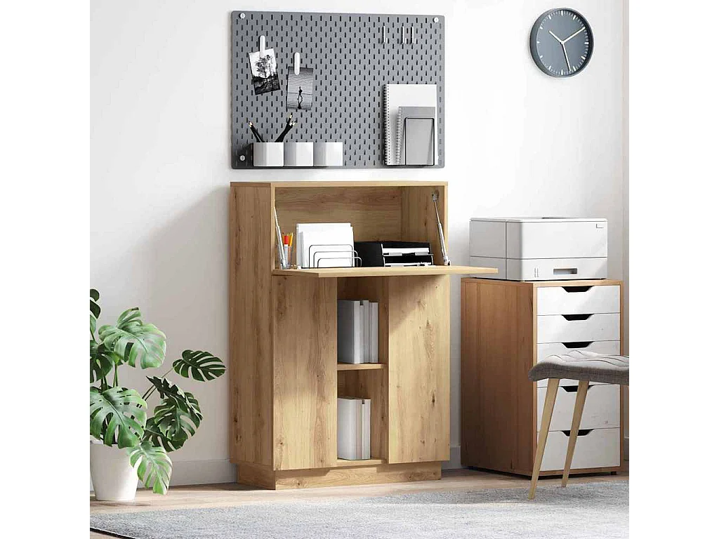 Bureau chêne artisanal 71,5 x 31,5 x 106,5 cm Bois d'ingénierie