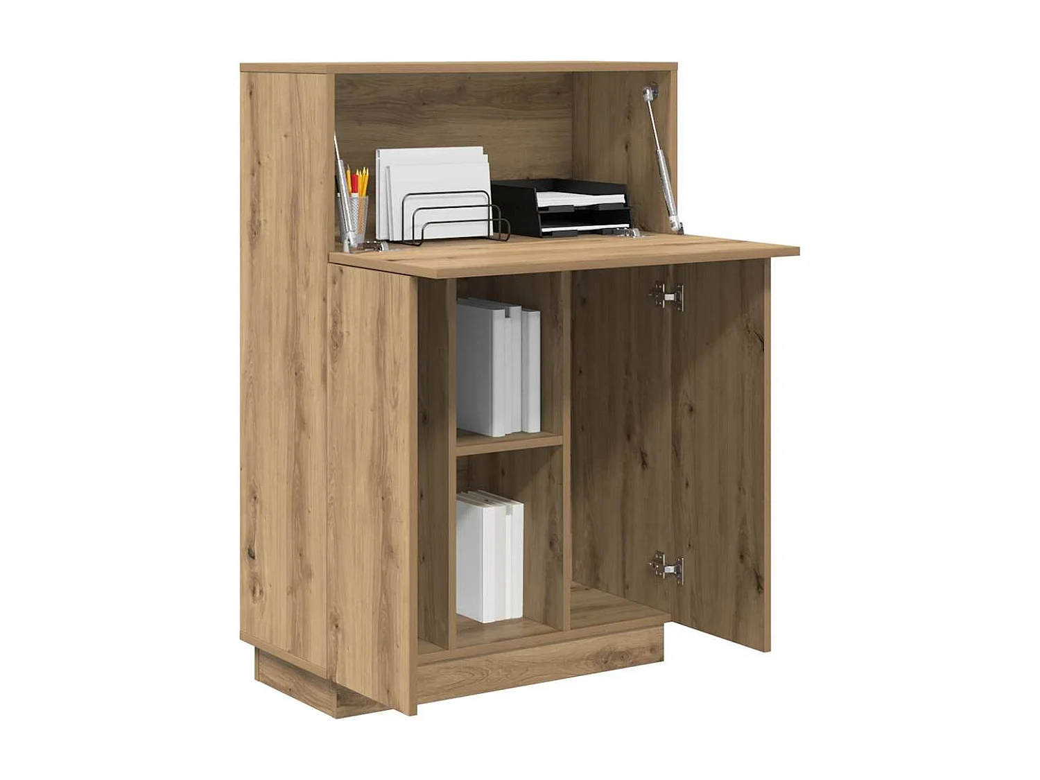 Bureau chêne artisanal 71,5 x 31,5 x 106,5 cm Bois d'ingénierie