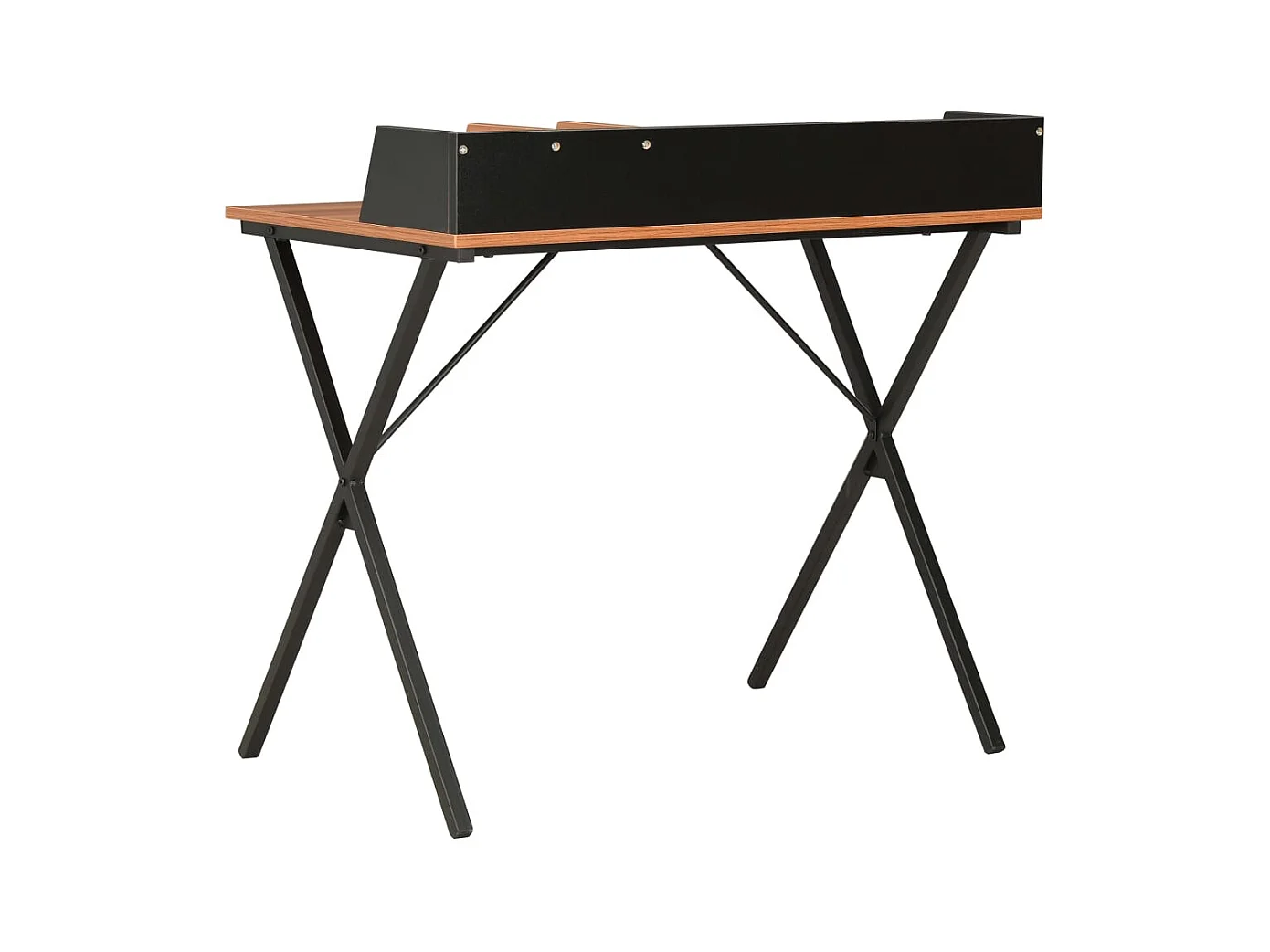 Zwart en bruin bureau 80x50x84 cm