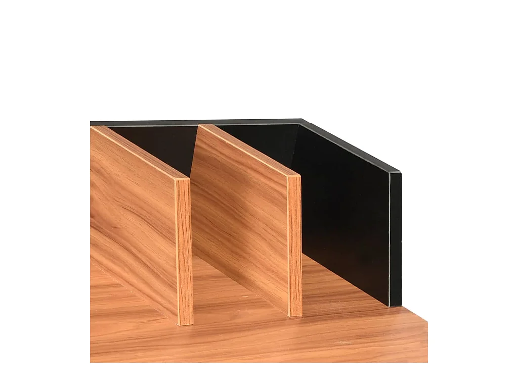 Zwart en bruin bureau 80x50x84 cm