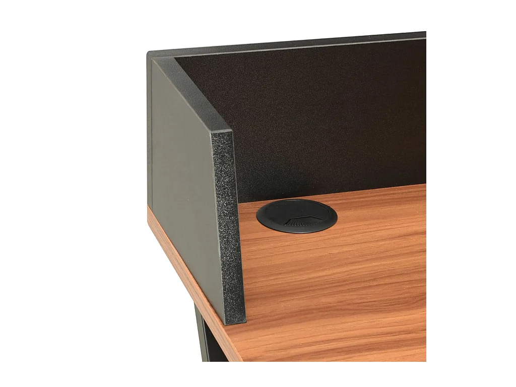 Zwart en bruin bureau 80x50x84 cm