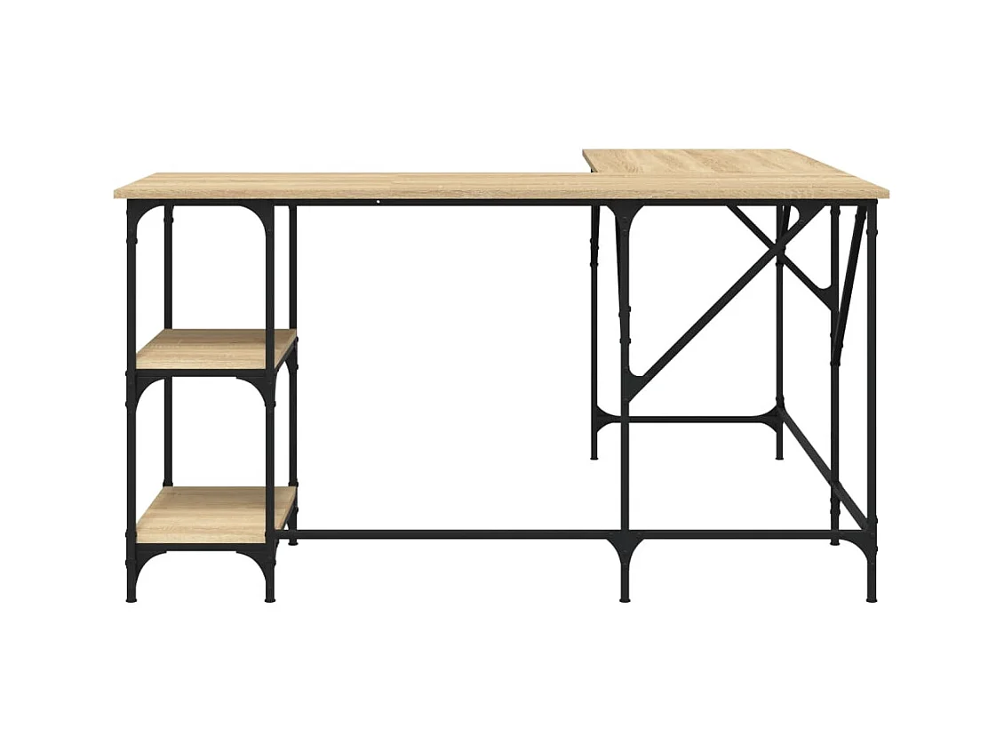 Bureau chêne sonoma 139x139x75 cm bois d'ingénierie