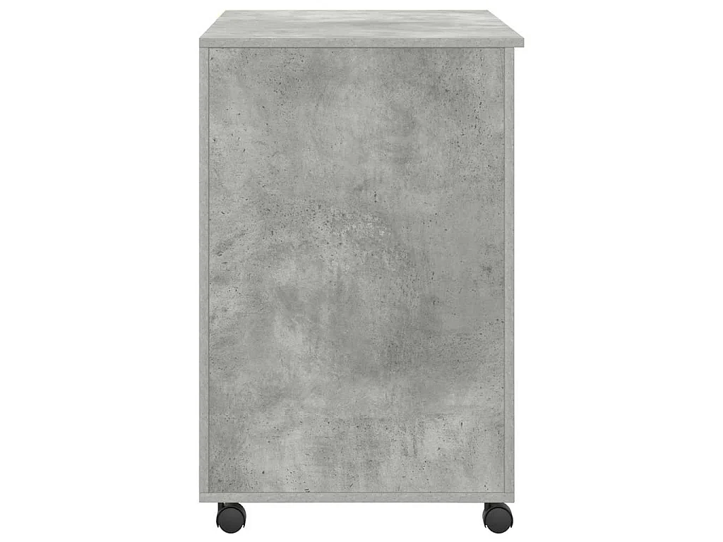 Bureau avec roulettes avec tiroir Chêne Béton 91 x 50 x 77 cm
