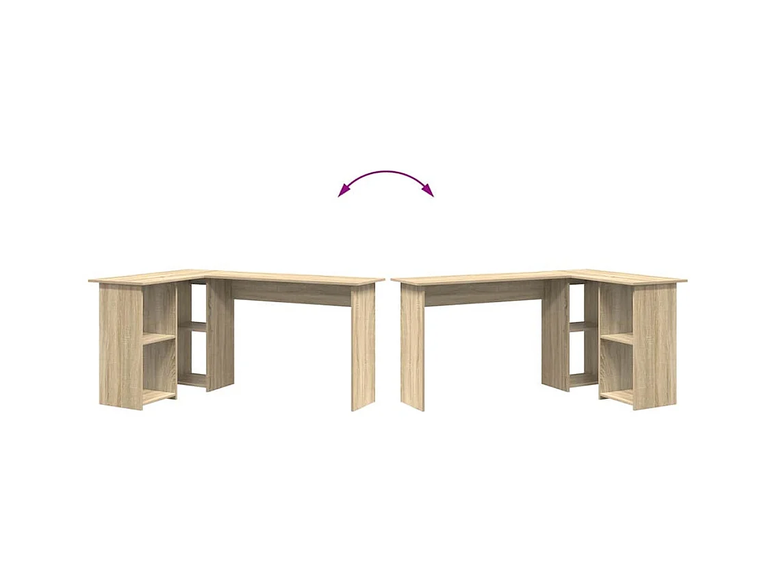 Bureau Chêne sonoma 142 x 102 x 73 cm Bois d'ingénierie