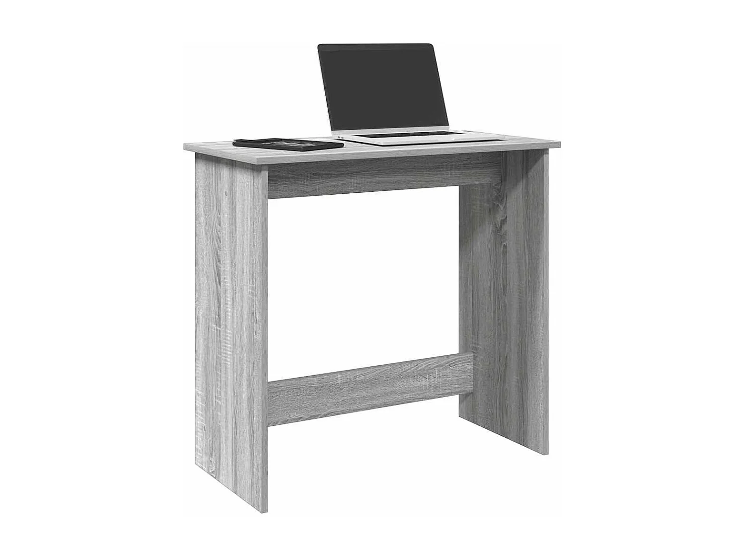 Bureau sonoma gris 80x40x75 cm bois d'ingénierie