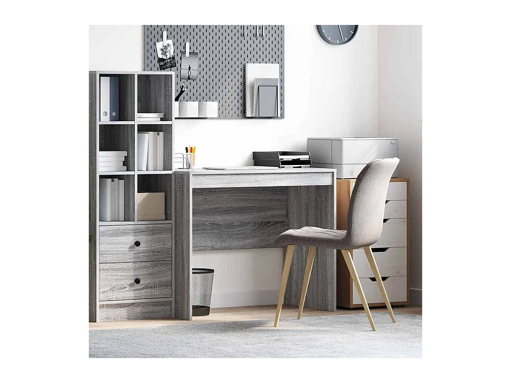 Bureau Sonoma gris 90 x 50 x 76 cm Bois d'ingénierie
