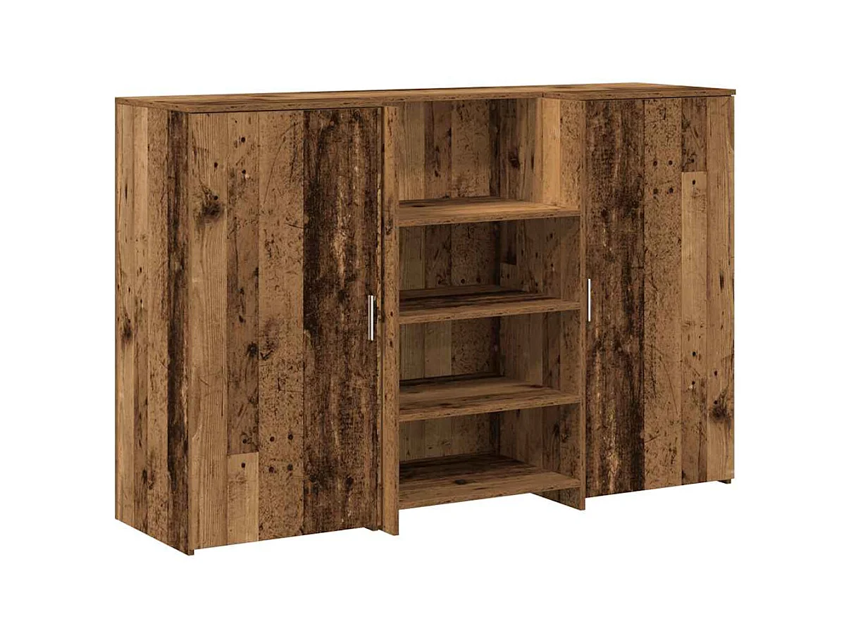 Bureau de réception vieux bois 155x50x103,5cm bois d'ingénierie