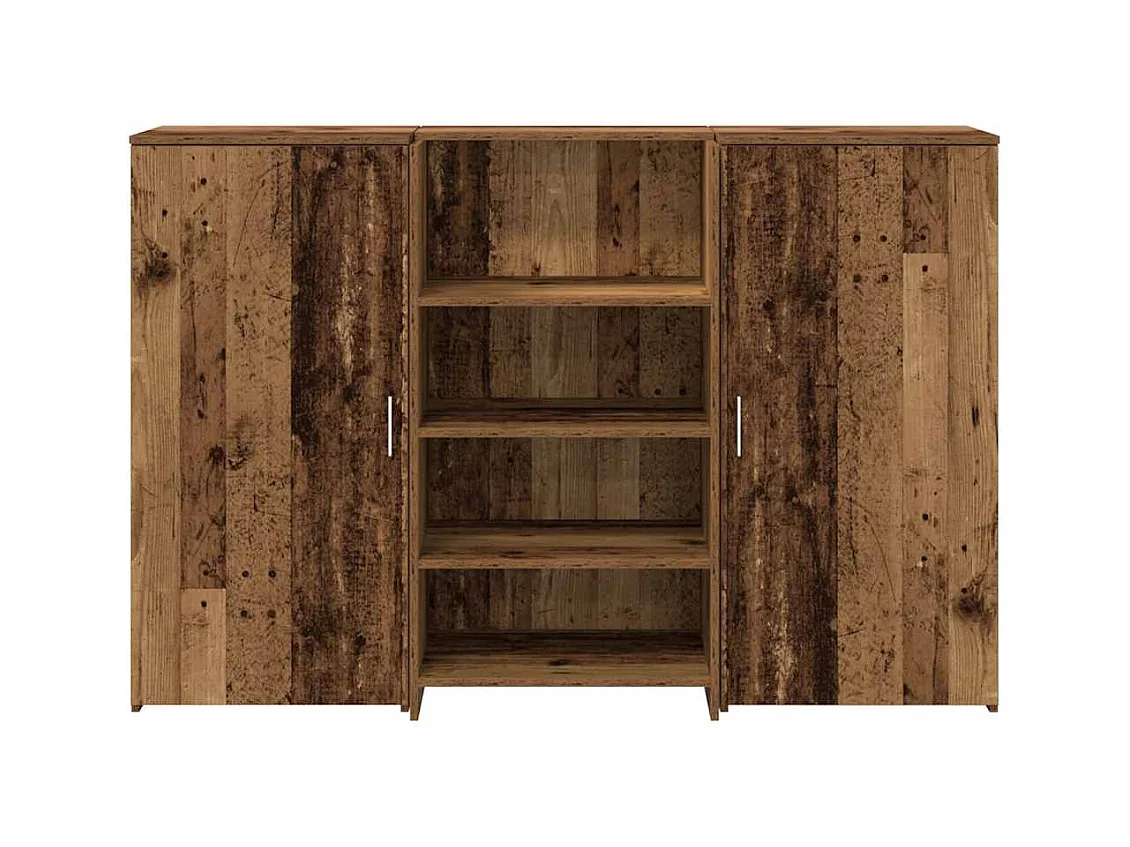 Bureau de réception vieux bois 155x50x103,5cm bois d'ingénierie