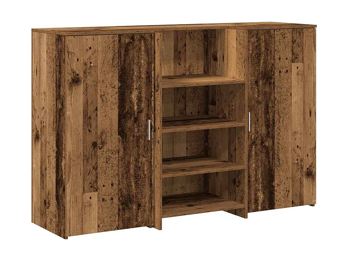 Bureau de réception vieux bois 155x50x103,5cm bois d'ingénierie