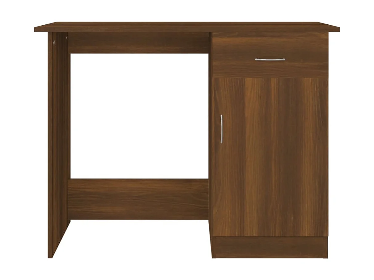 Escritorio de roble marrón 100x50x76 cm Madera de ingeniería