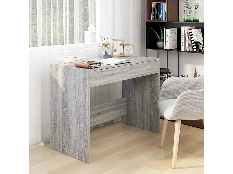 Bureau sonoma gris 101x50x76,5 cm bois d'ingénierie
