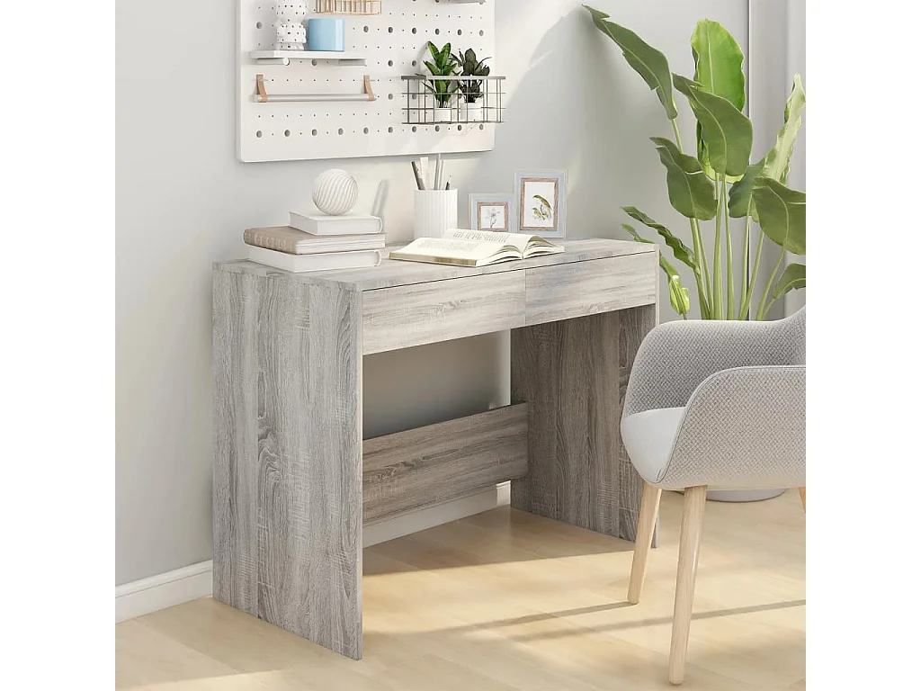 Scrivania Sonoma Grey 101x50x76,5 cm in legno ingegnerizzato