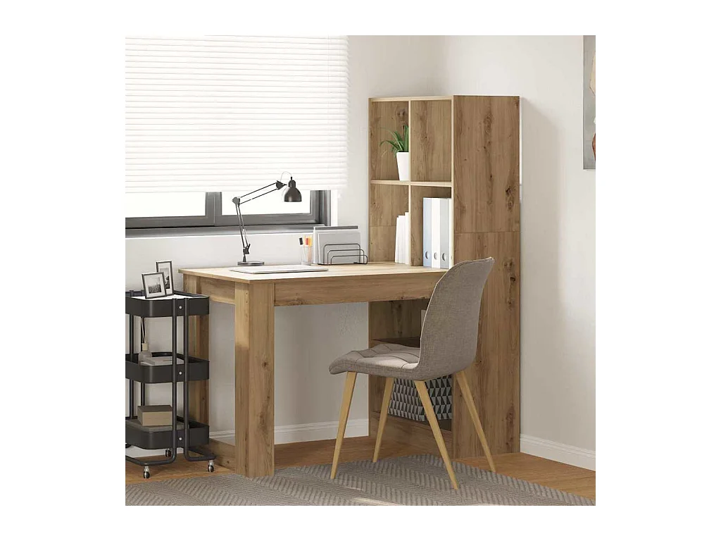 Bureau chêne artisanal 122 x 67 x 145 cm Bois d'ingénierie