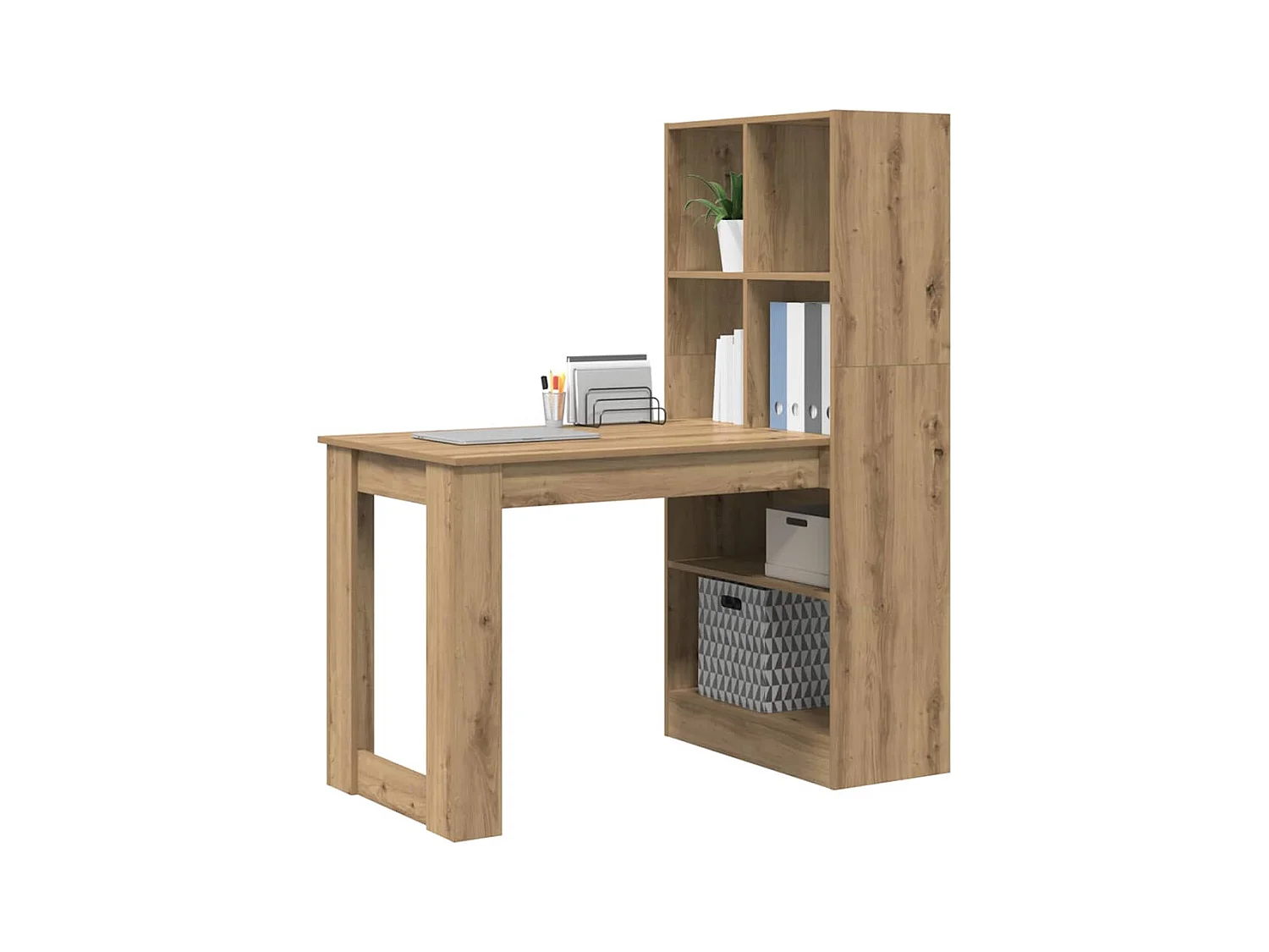 Bureau chêne artisanal 122 x 67 x 145 cm Bois d'ingénierie