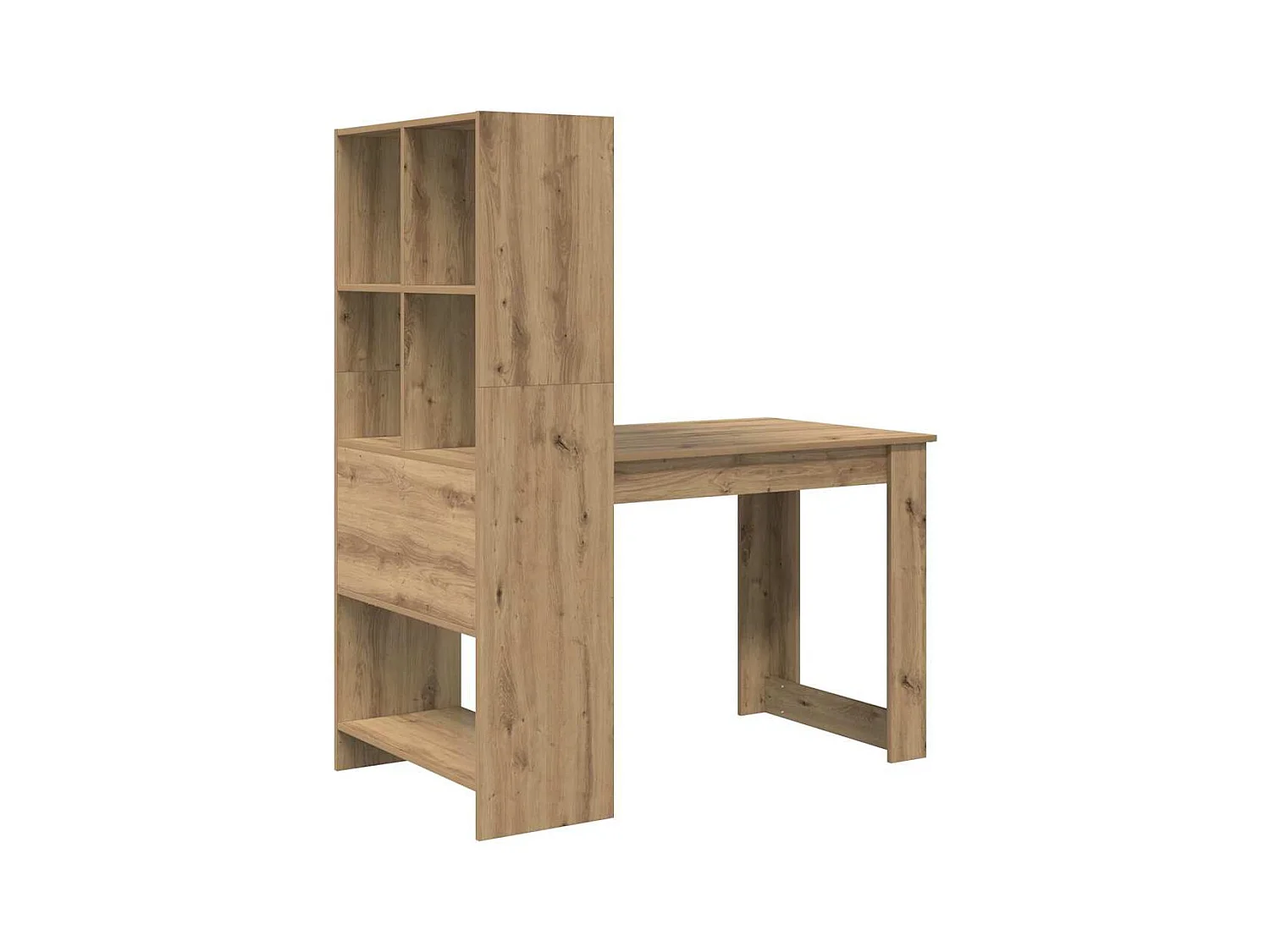 Bureau chêne artisanal 122 x 67 x 145 cm Bois d'ingénierie