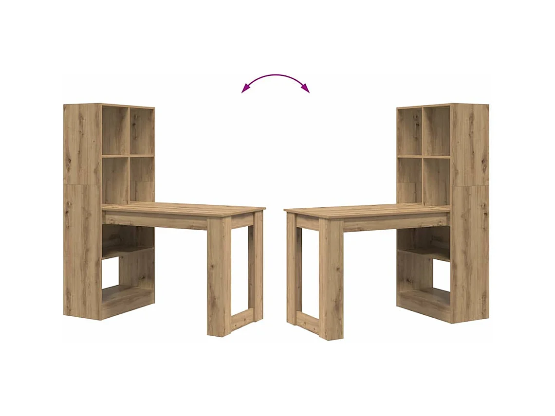 Bureau chêne artisanal 122 x 67 x 145 cm Bois d'ingénierie