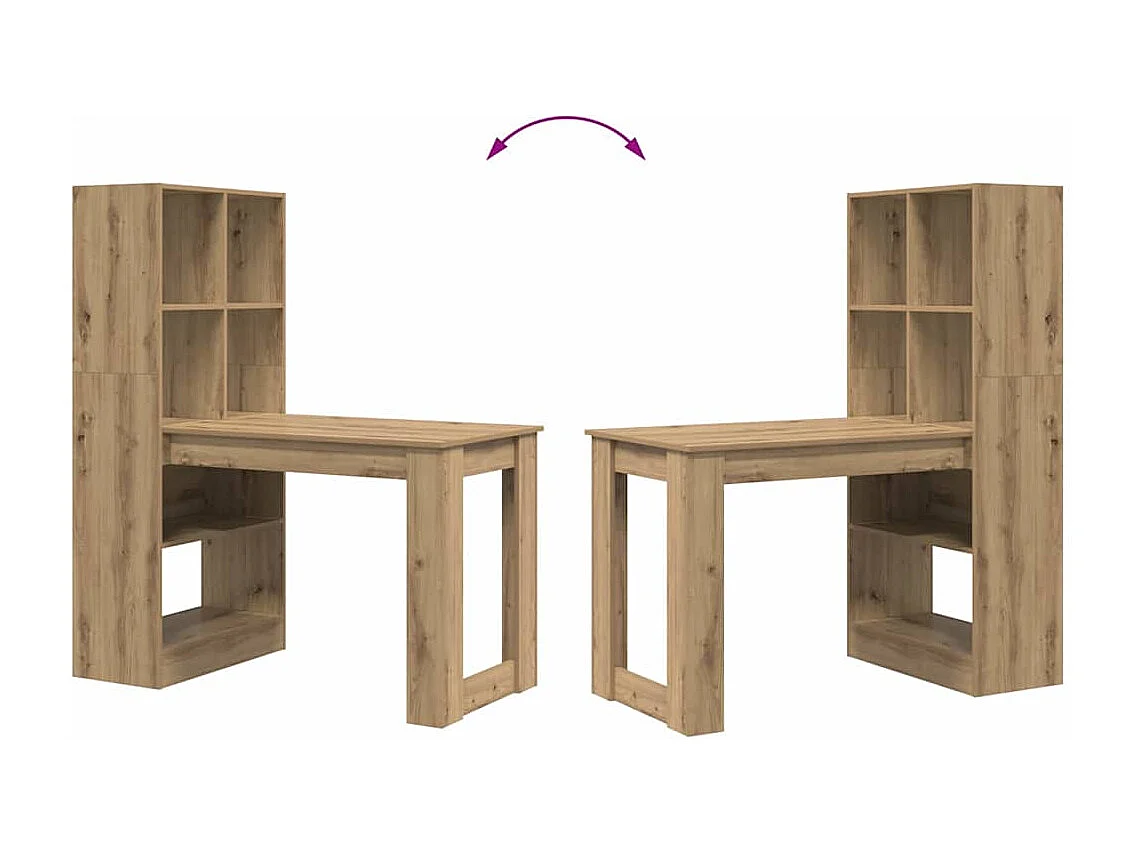 Scrivania artigianale in rovere 122 x 67 x 145 cm Legno ingegnerizzato