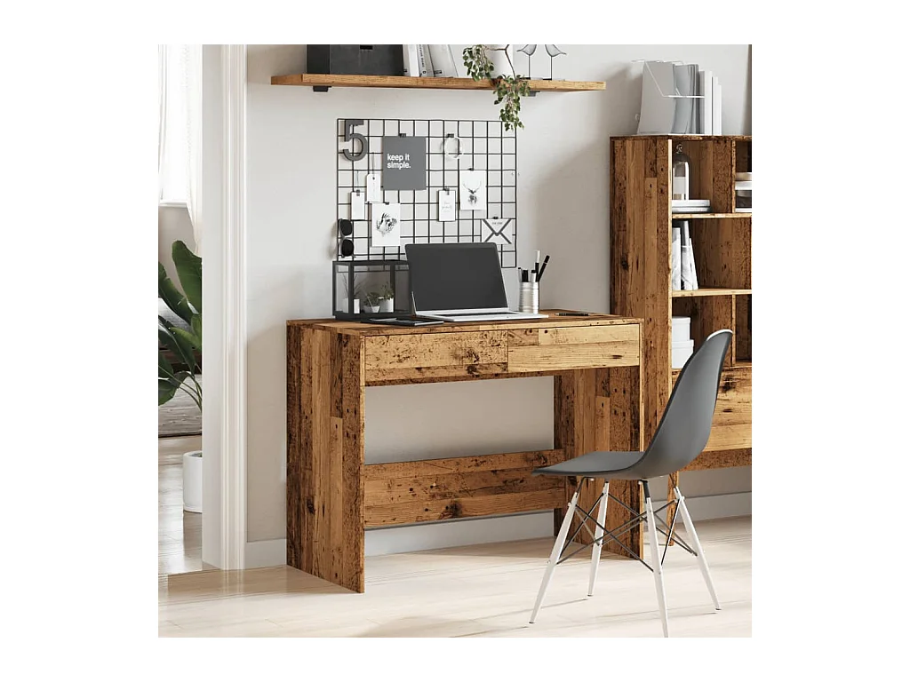 Vecchia scrivania in legno 101x50x76,5 cm in legno ingegnerizzato