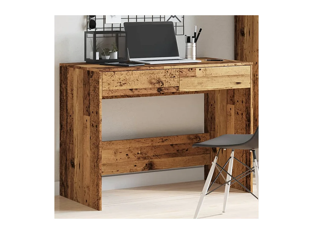 Vecchia scrivania in legno 101x50x76,5 cm in legno ingegnerizzato