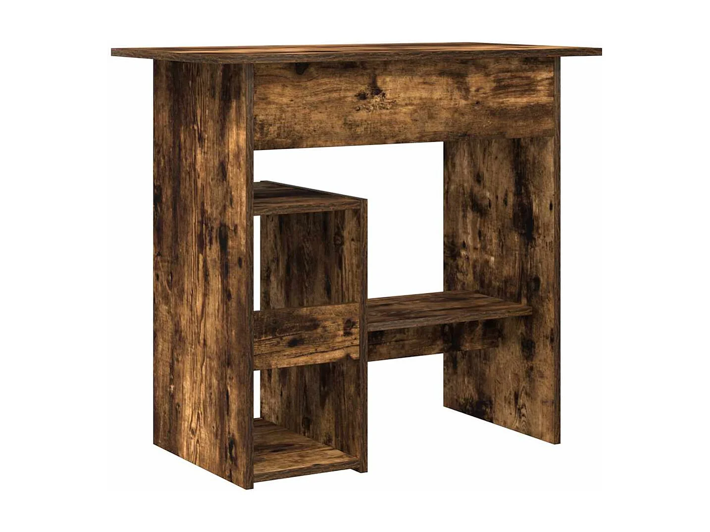 Scrivania in rovere affumicato 80x45x74 cm in legno ingegnerizzato