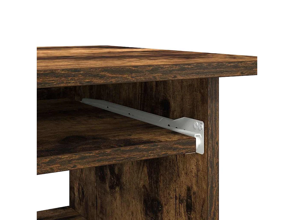 Scrivania in rovere affumicato 80x45x74 cm in legno ingegnerizzato