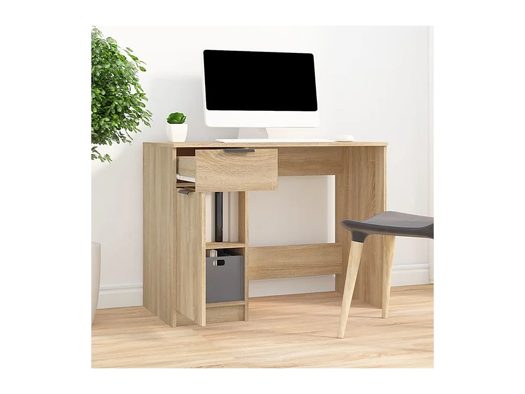 Sonoma Eiken Bureau 100x50x75 cm Bewerkt Hout