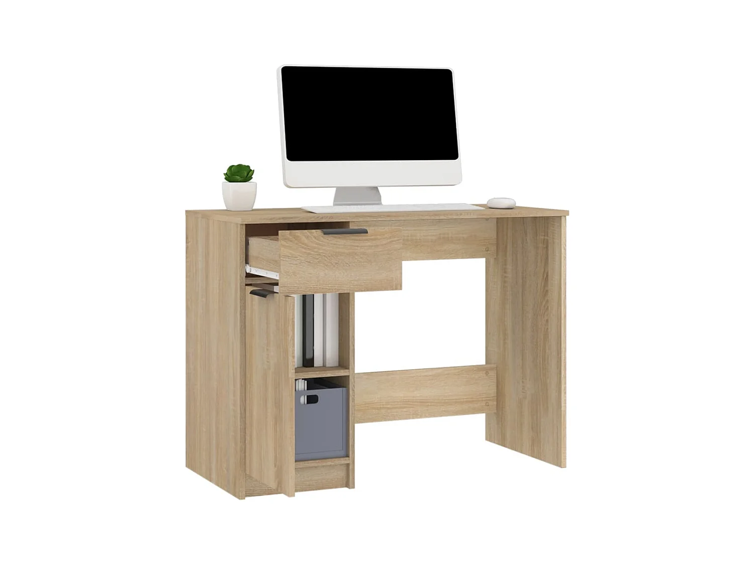 Sonoma Eiken Bureau 100x50x75 cm Bewerkt Hout