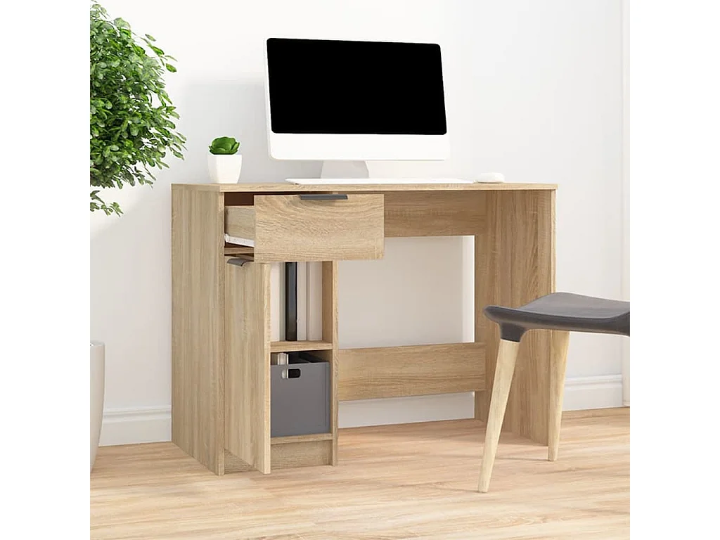 Escritorio de roble Sonoma 100x50x75 cm Madera de ingeniería
