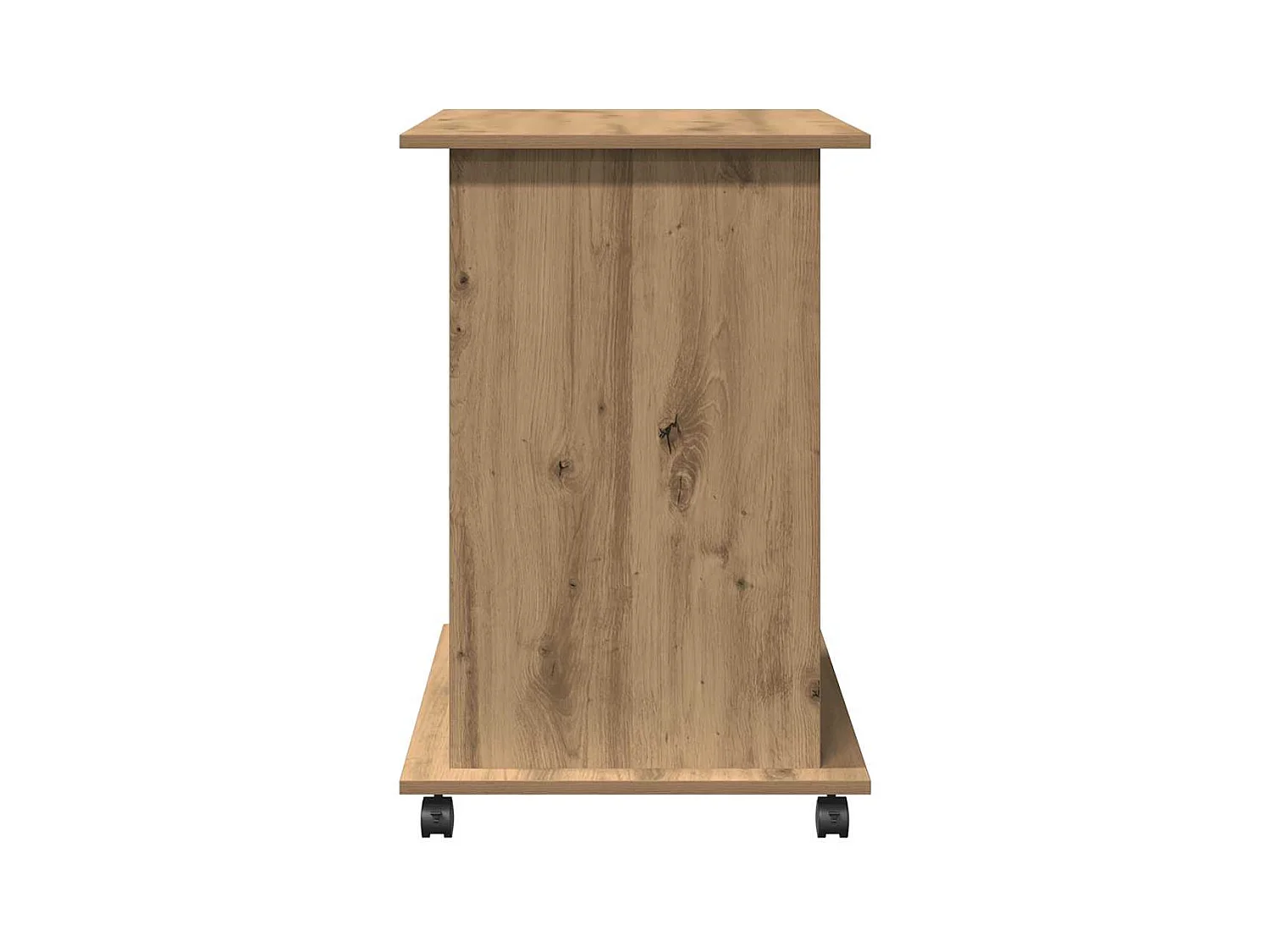 Bureau d'ordinateur chêne artisanal 80x50x75 cm bois ingénierie