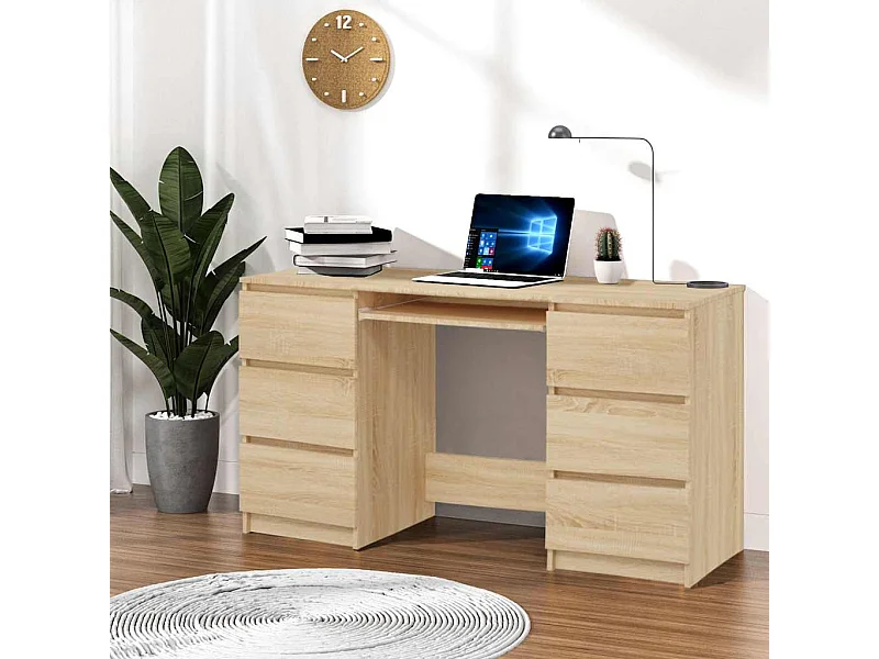 Sonoma Eiken Bureau 140x50x77 cm Bewerkt Hout