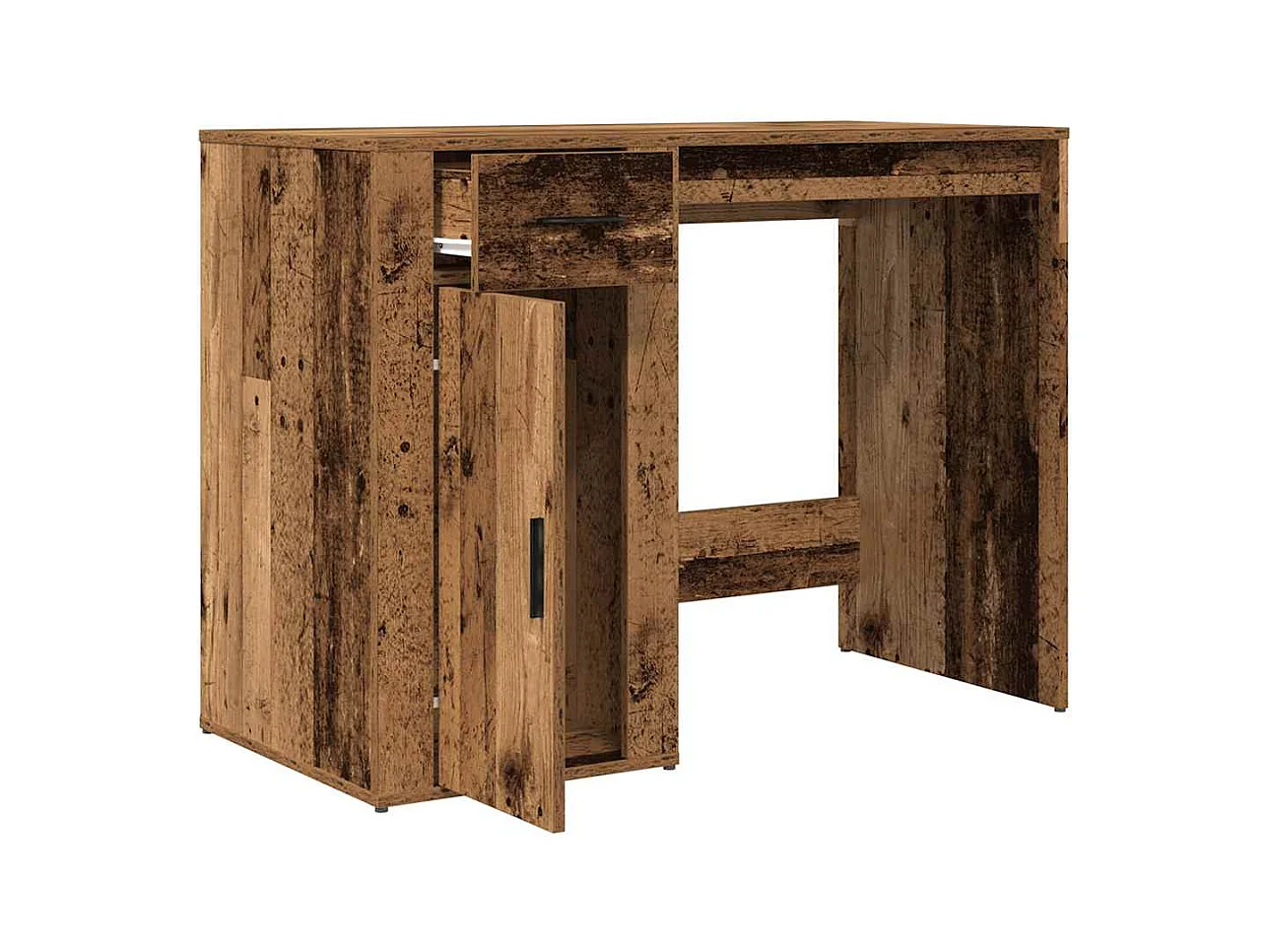 Bureau vieux bois 100x49x75 cm bois d'ingénierie