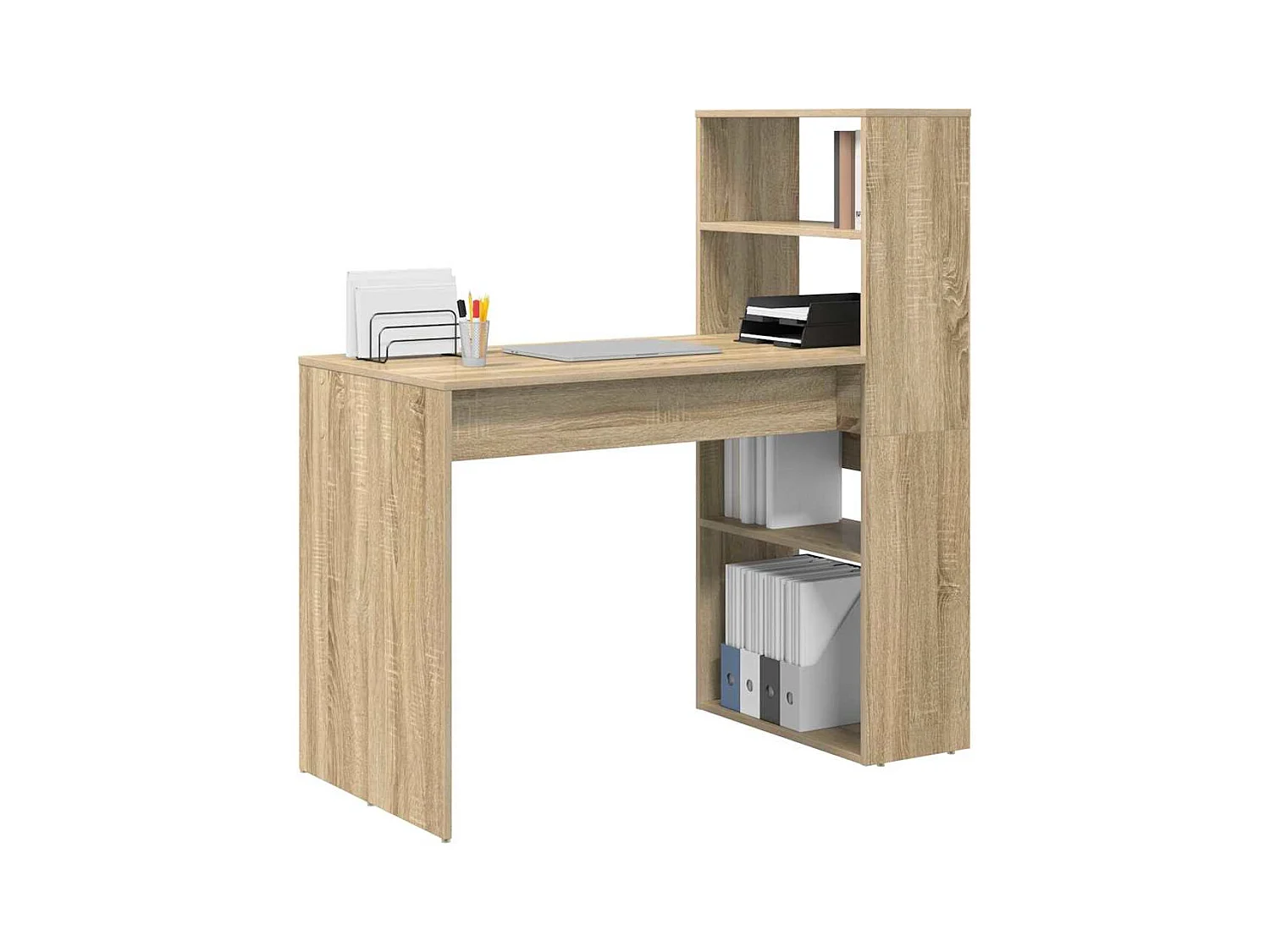 Scrivania in rovere Sonoma 113 x 54 x 120 cm in legno ingegnerizzato