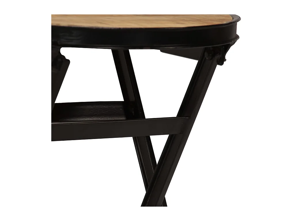 Scrivania con sgabello pieghevole Legno massello di mango 115x50x76cm