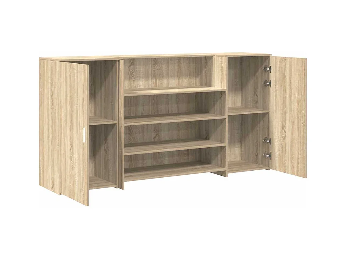Bureau réception chêne sonoma 200x50x103,5 cm bois d'ingénierie