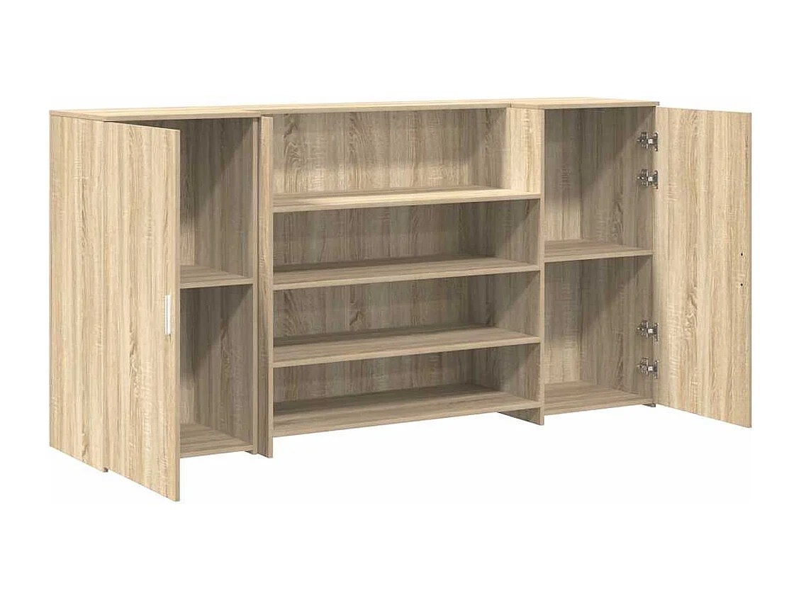 Bureau réception chêne sonoma 200x50x103,5 cm bois d'ingénierie