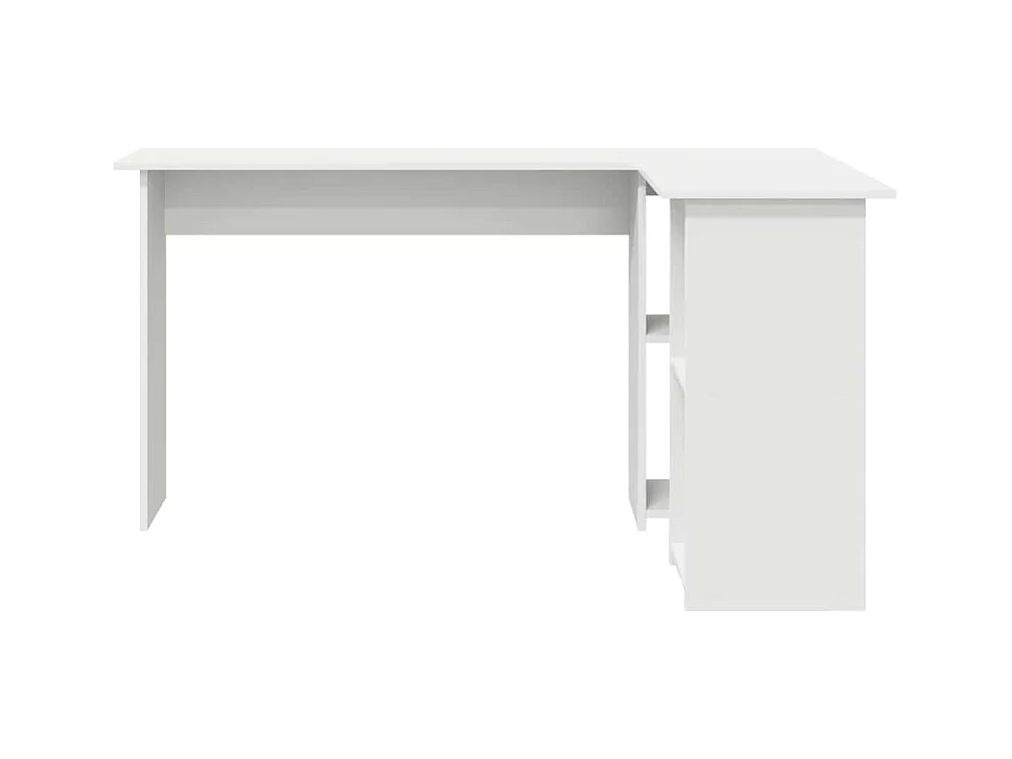 Bureau avec étagère Blanc 142 x 102 x 73 cm Bois d'ingénierie