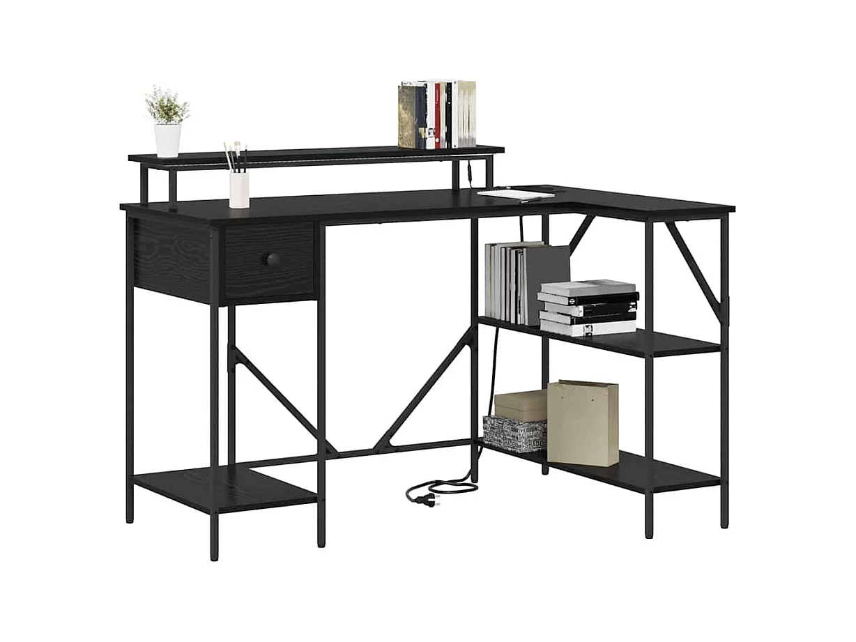 Bureau Chêne noir 120 x 79 x 86.5 cm Bois d'ingénierie