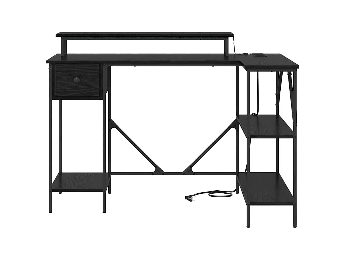 Bureau Chêne noir 120 x 79 x 86.5 cm Bois d'ingénierie