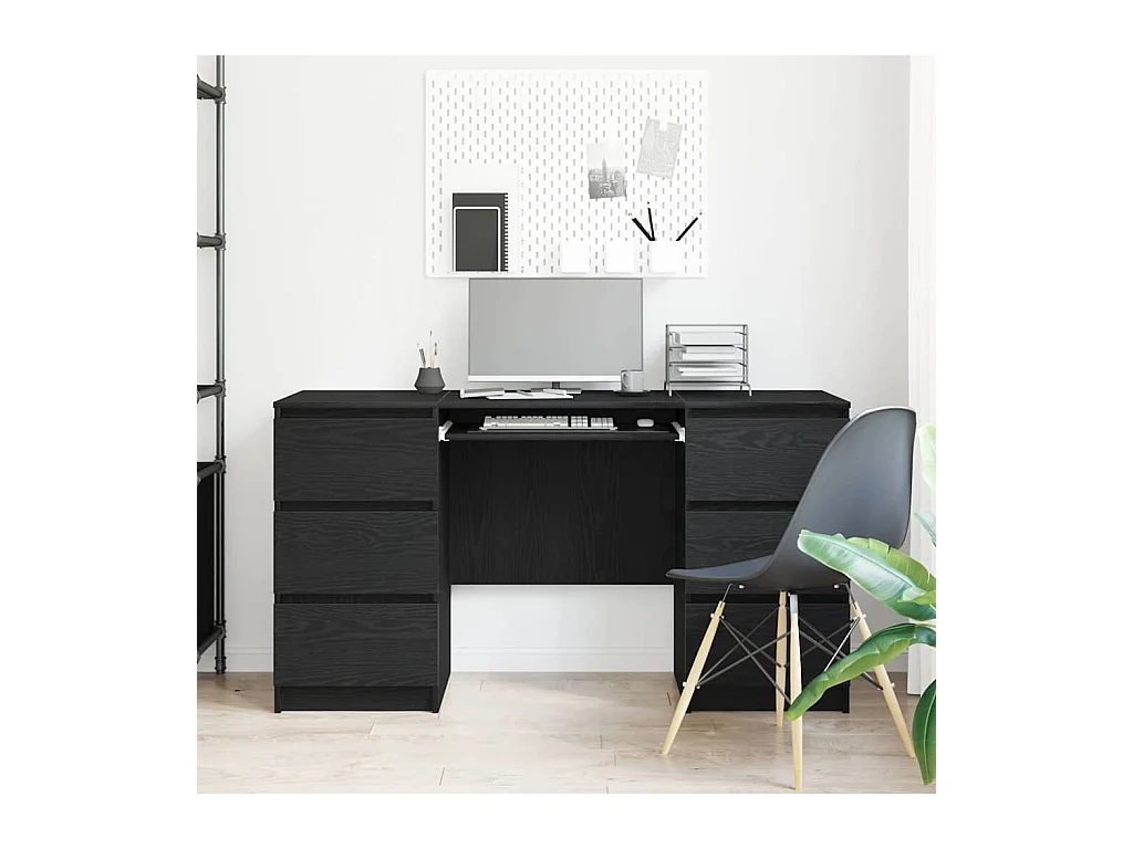 Bureau Chêne noir 140 x 50 x 76 cm Bois d'ingénierie