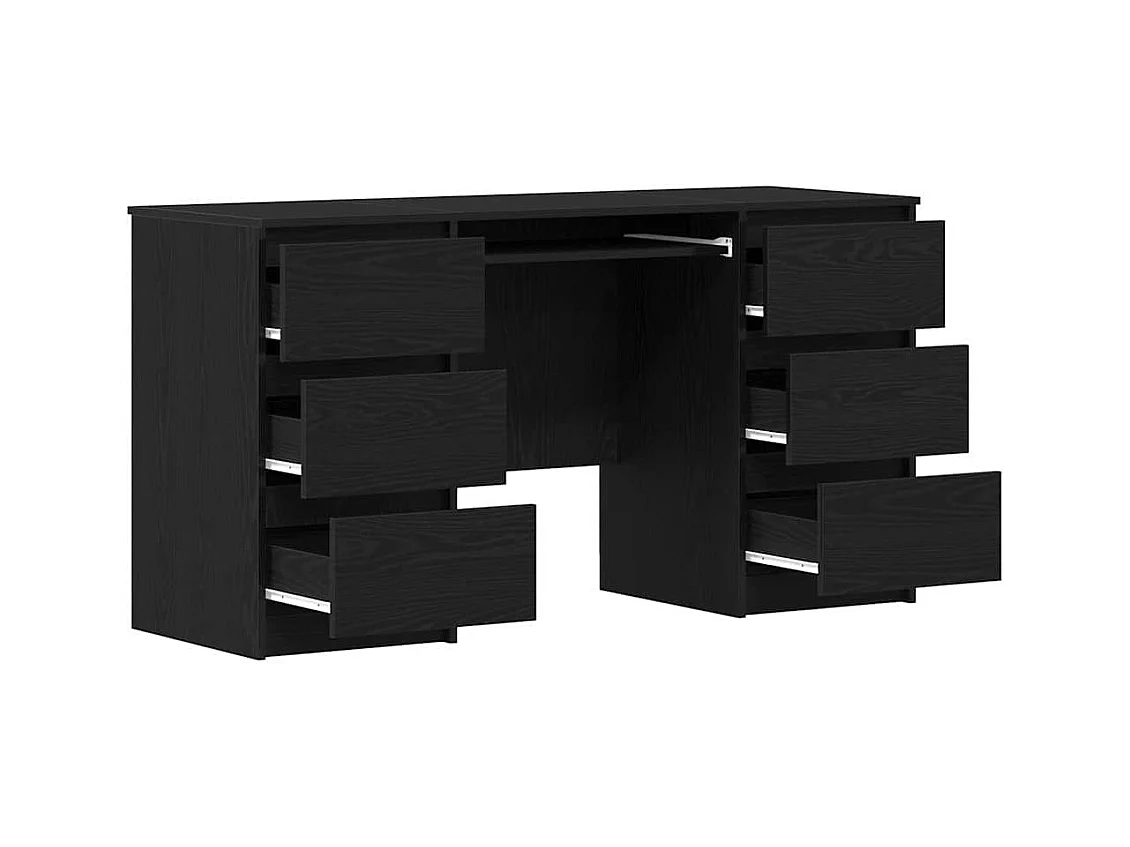 Bureau Chêne noir 140 x 50 x 76 cm Bois d'ingénierie