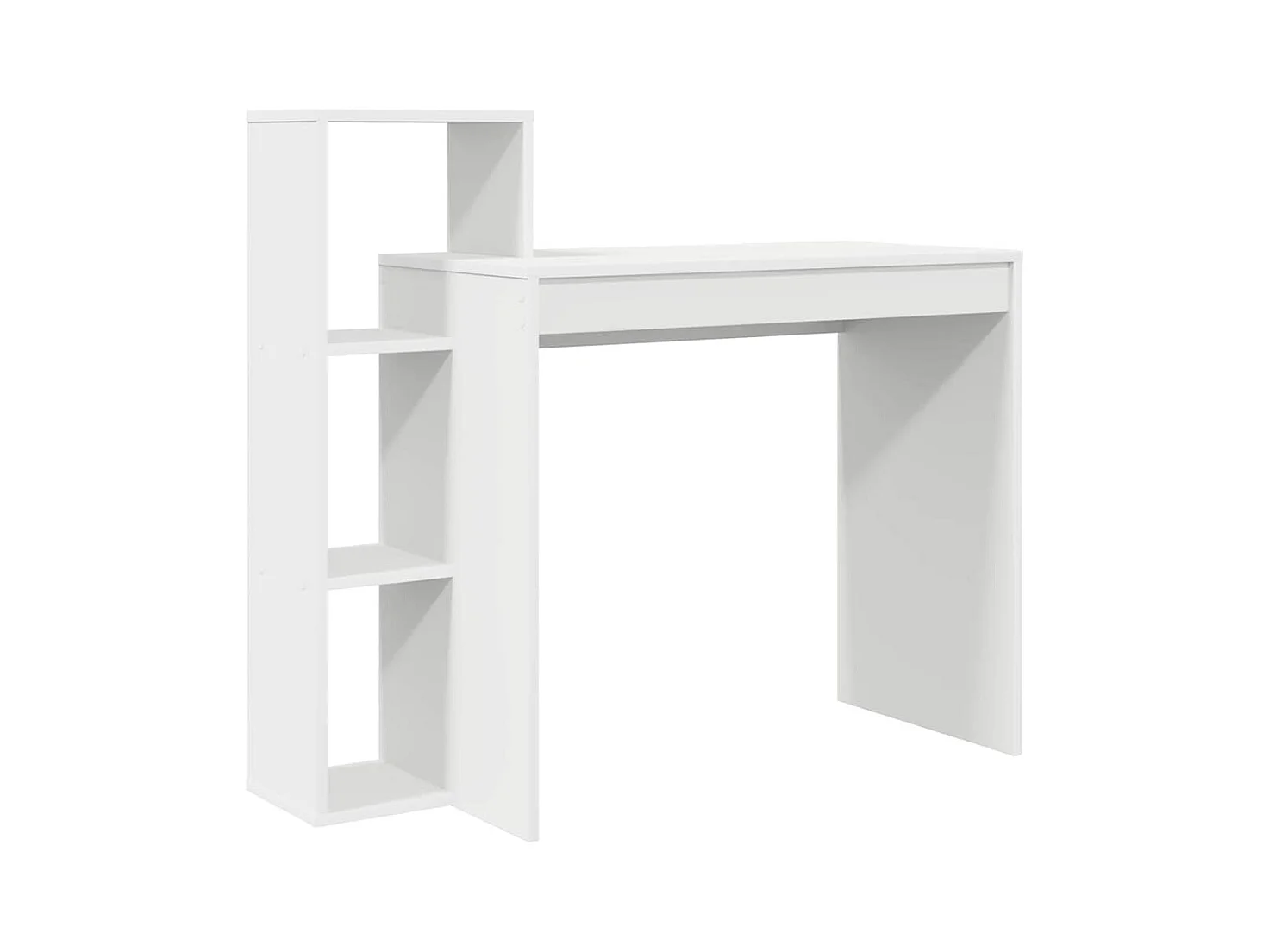 Bureau avec étagère Blanc 100 x 40 x 90 cm Bois d'ingénierie