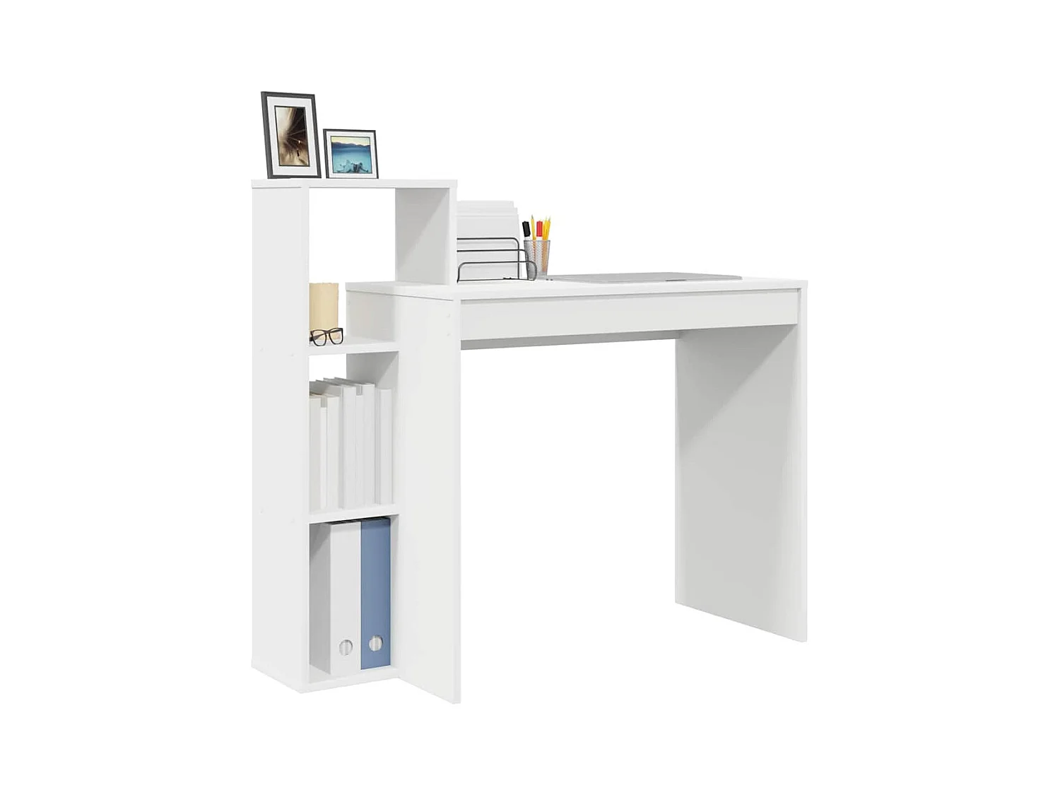 Bureau avec étagère Blanc 100 x 40 x 90 cm Bois d'ingénierie