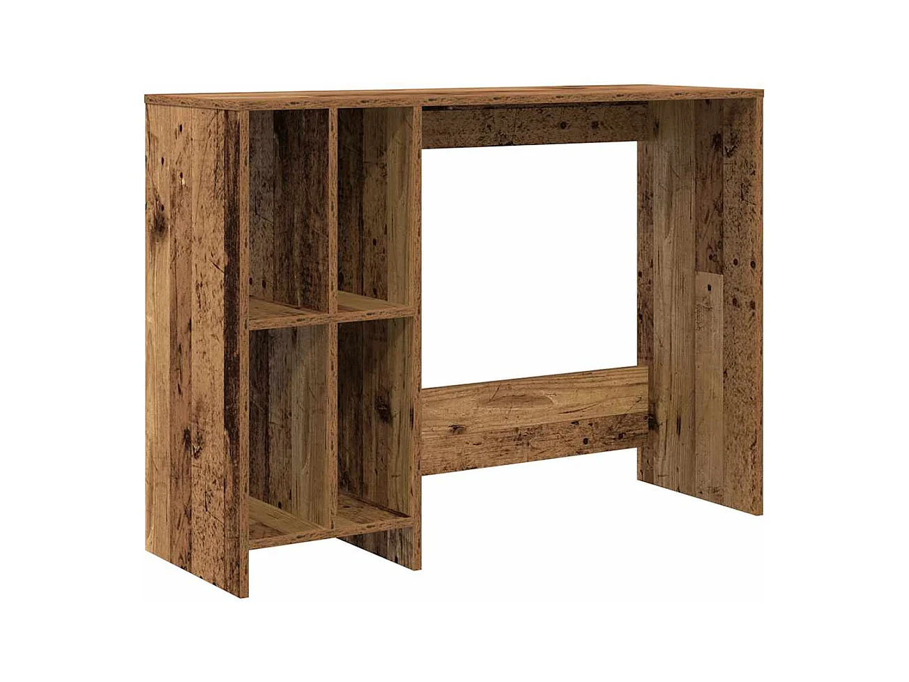Bureau vieux bois 102,5x35x75 cm bois d'ingénierie